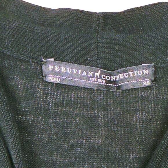 Peruvian Connection XS Adriatico Black Sleeveless V-Neck Pima Cotton Maxi Dress - Picture 5 of 9